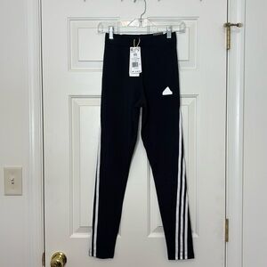 NWT Adidas Black 3 Stripe Multi Sport Leggings High Waist Tight Fit Size XS